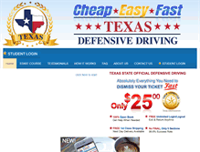 Tablet Screenshot of cheapeasyfastdefensivedriving.com